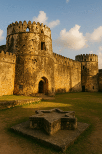 The Old Fort of Stone Town with its ancient coral-stone walls.