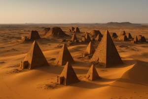 Ancient ruins of the Temple of Amun at Jebel Barkal, sacred to the Kushites.