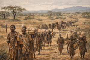 East African caravan traders traveling inland