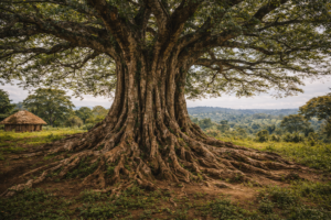 Sacred mugumo fig tree central to Kikuyu spiritual rituals