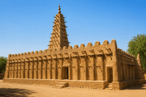 Djinguereber Mosque in Timbuktu, built during the reign of Mansa Musa.